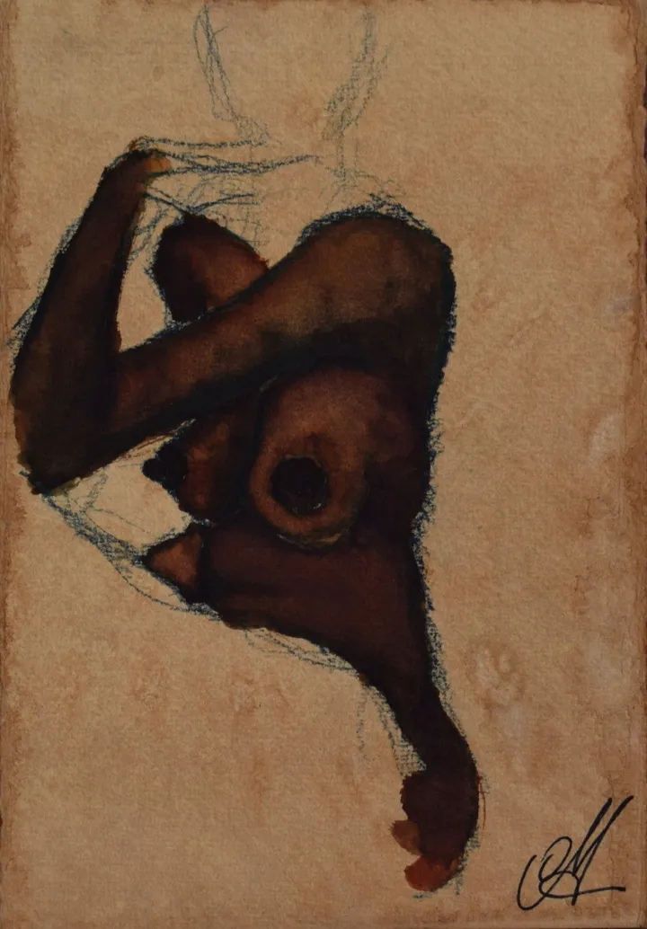 ~Afro nude, œuvre de Olimpia Mazzei