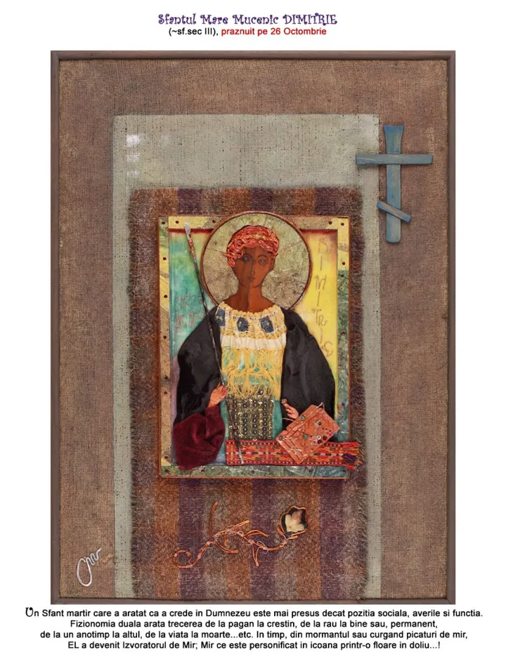 Saint Demetrius, artwork by Neculai Cociorva