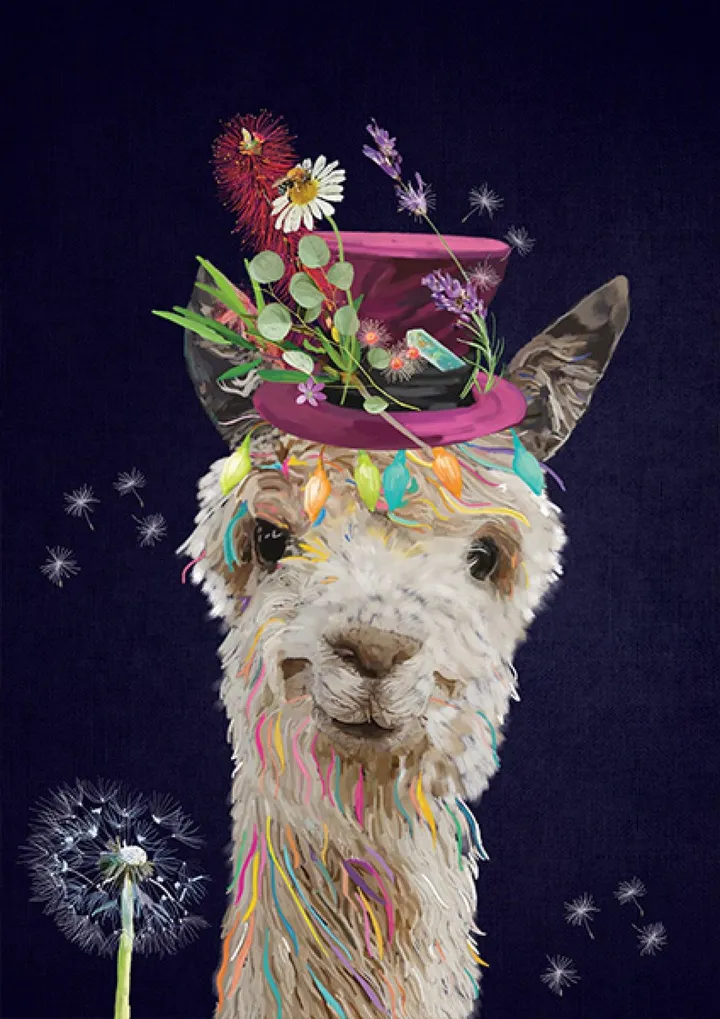 Llama Love, œuvre de Karin Roberts