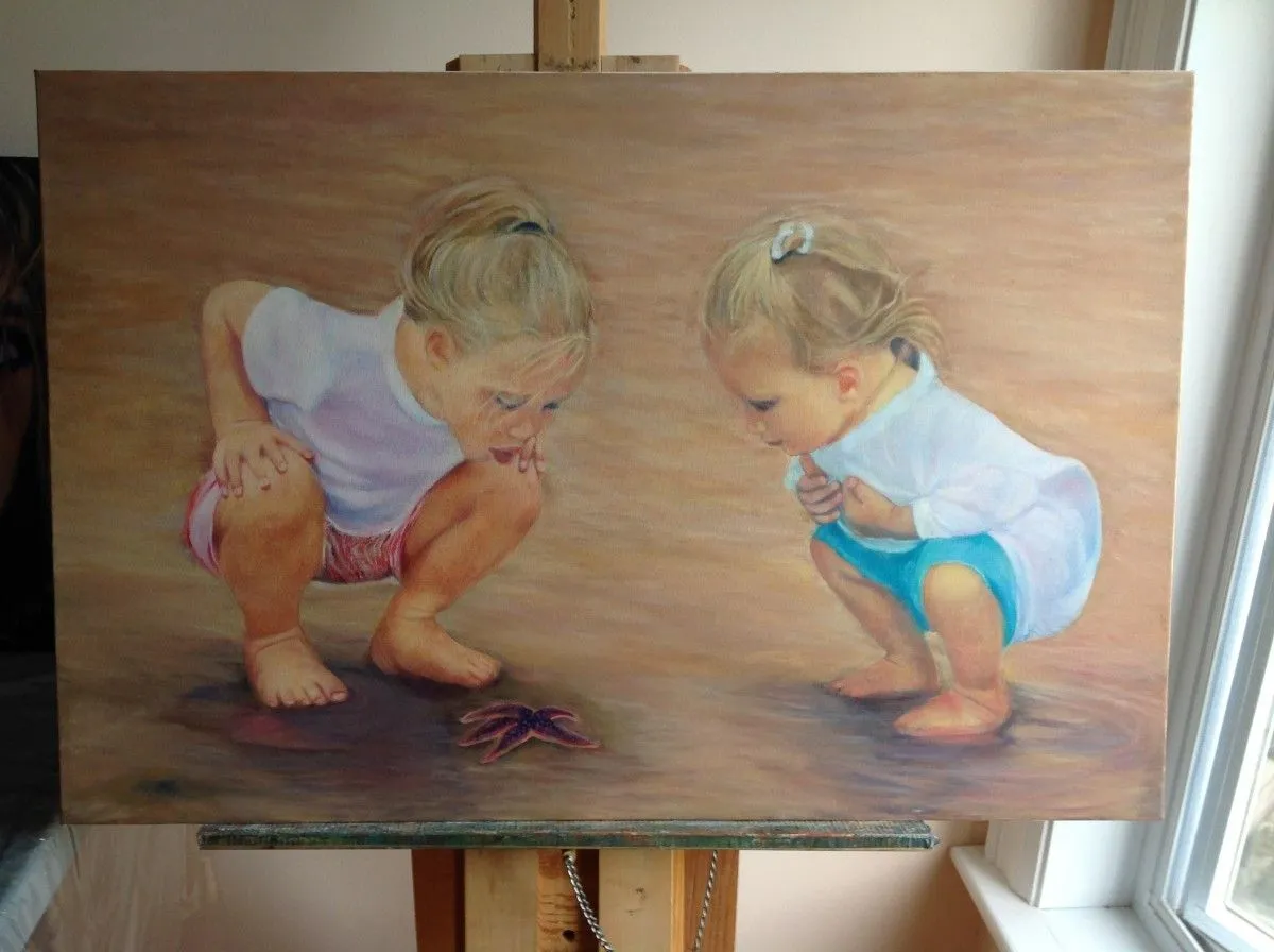 Regard vers une étoile de mer, artwork by Lola Latulippe