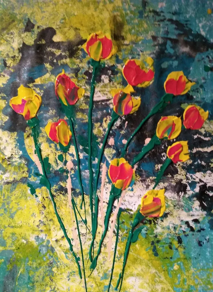 Tulips, artwork by Patrick van