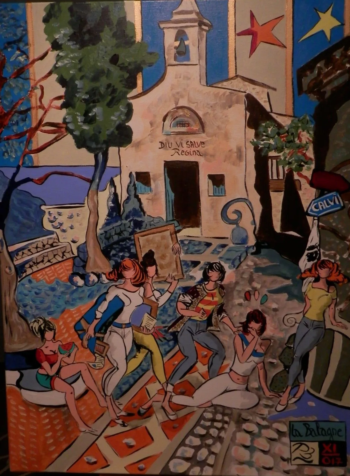 "Girls in Balagne", artwork by Patrick Bergès