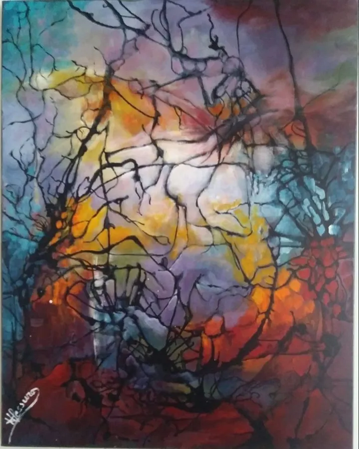 abstrait, œuvre de HELENE DESSUREAULT