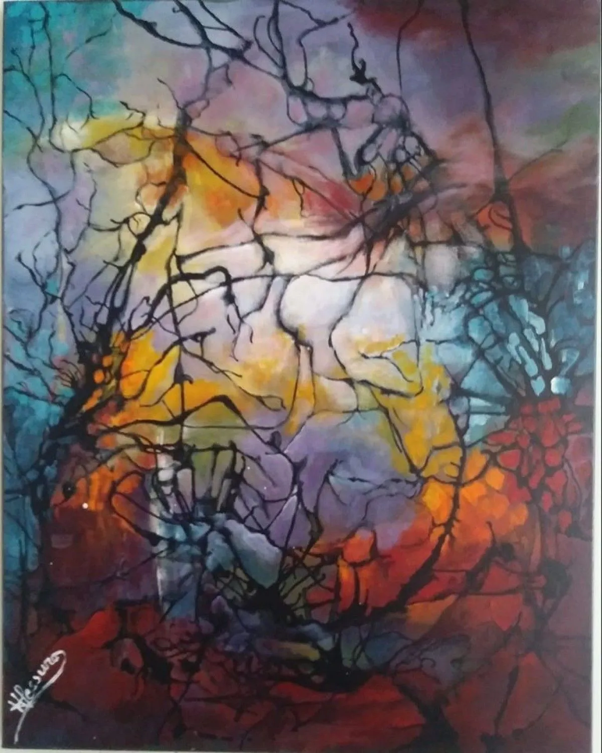 abstrait, œuvre de HELENE DESSUREAULT