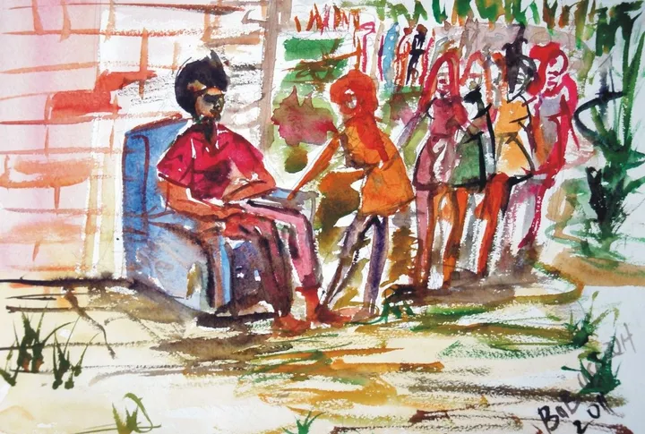 Queens in lines, artwork by Akpan Usoroh