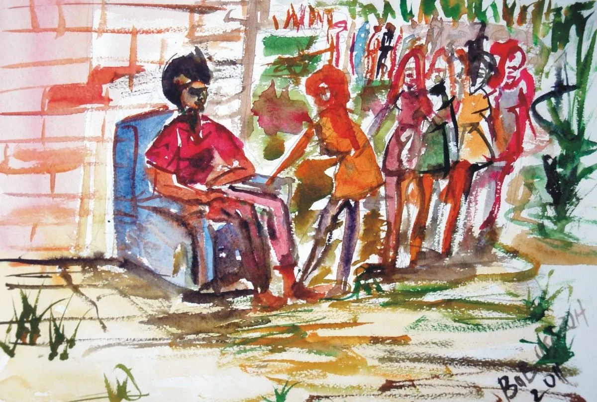 Queens in lines, artwork by Akpan Usoroh