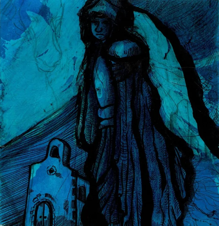 Le Chevalier Bleu, œuvre de Pala M Pala