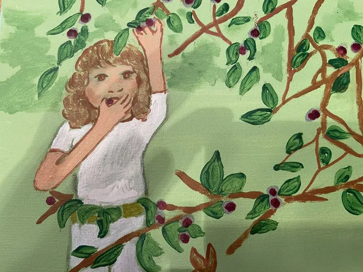 l'enfant perdue dans la forêt, artwork by Céline Marcoux