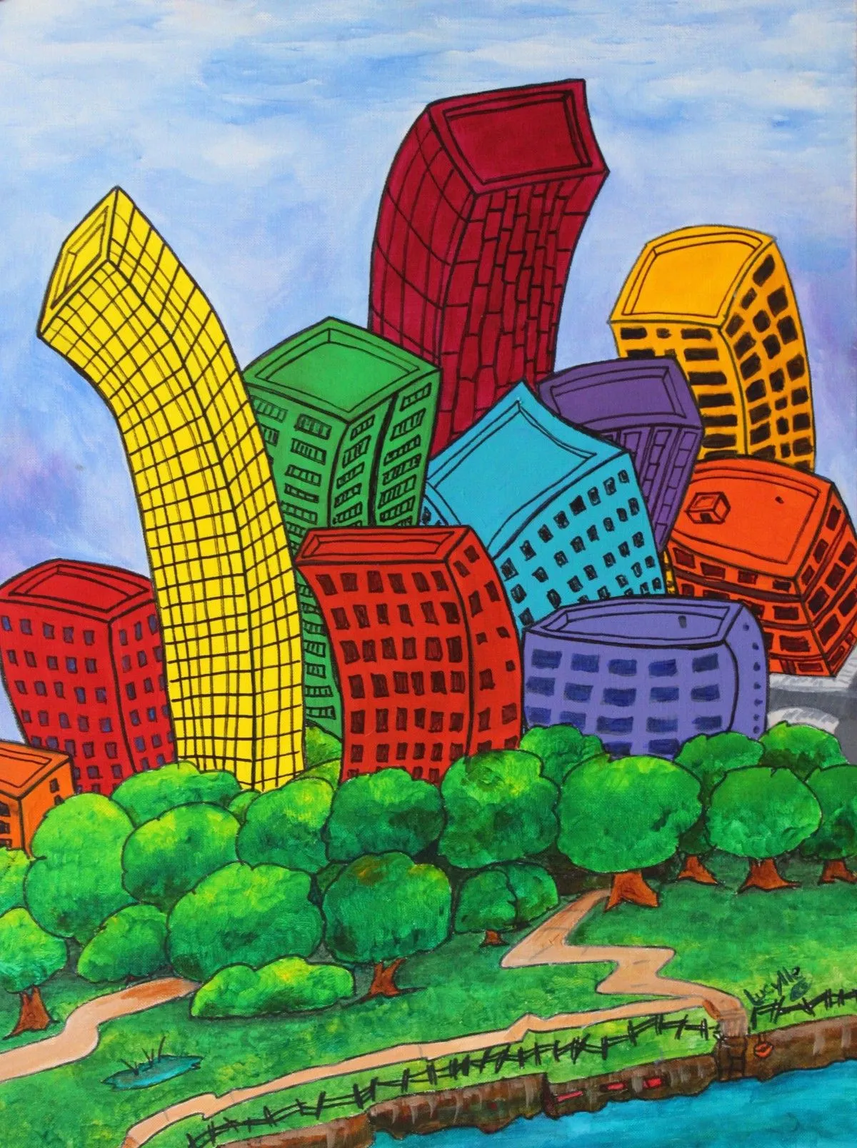 City by the Park, œuvre de Lucylle Dennis