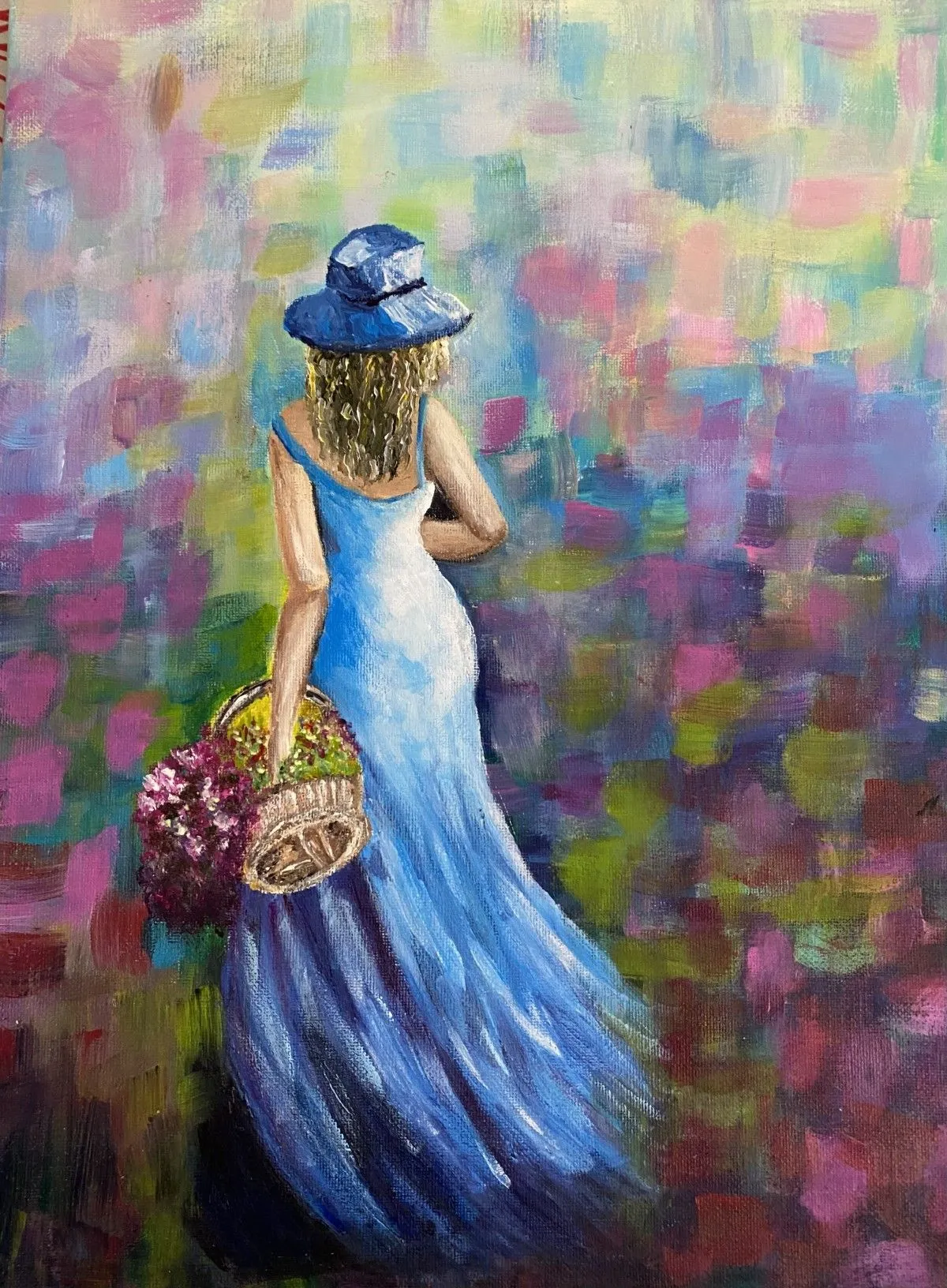 La dame en bleu, œuvre de Anne Antoine