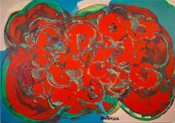 Ce matin j'ai rencontré des coquelicots, œuvre de Alain HALTER