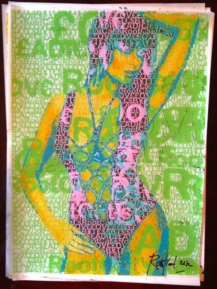 Fluo Girl, artwork by * RootCat