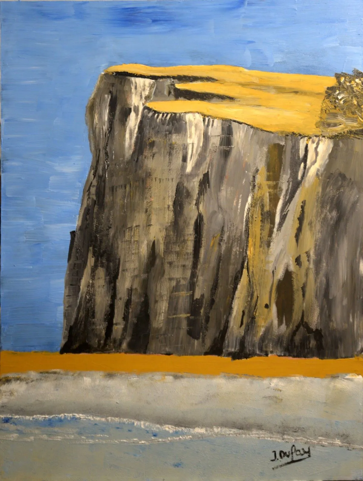 Mers-le-Bains - Falaise Nord, œuvre de Jérôme Dufay