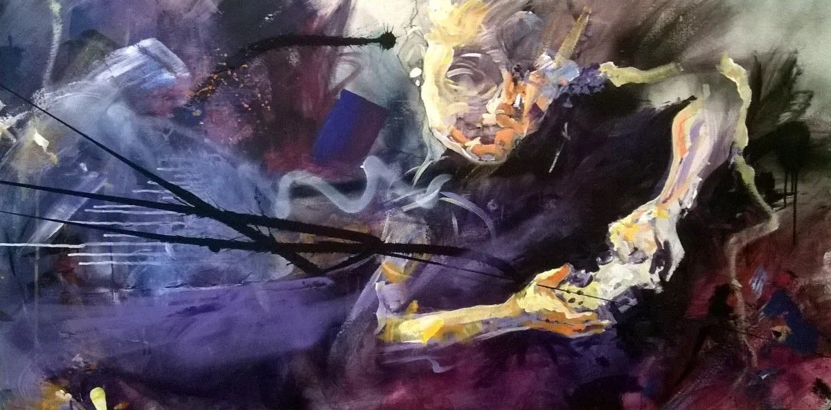 "Playing in a strange world"", artwork by Yeroün .
