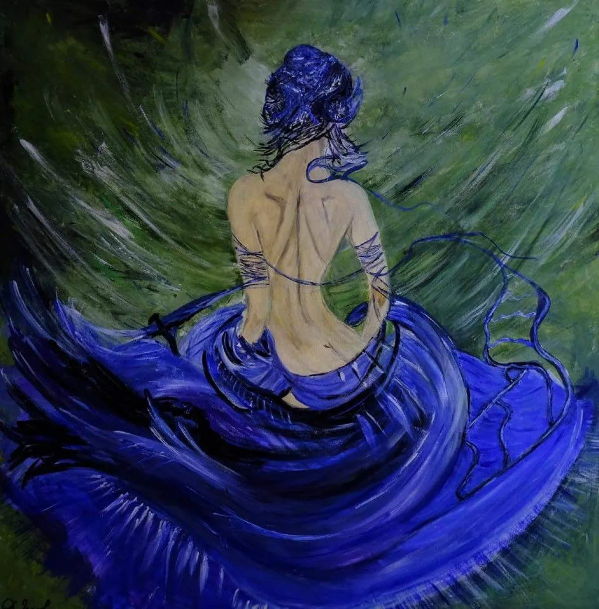 La danseuse bleue, œuvre de Dominique Trezel