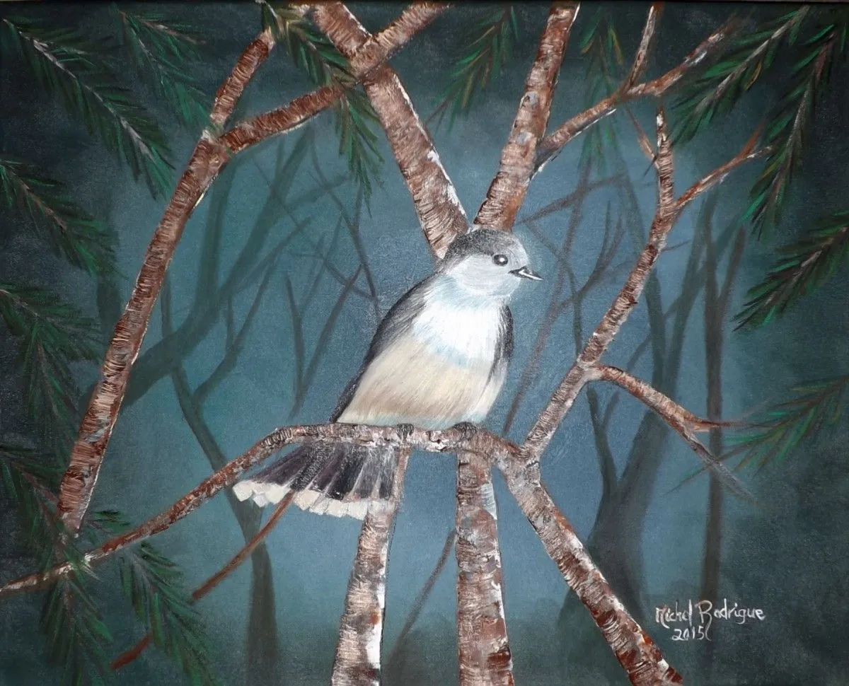 Le mésangeai du Canada, œuvre de MICHEL JOSEPH RODRIGUE