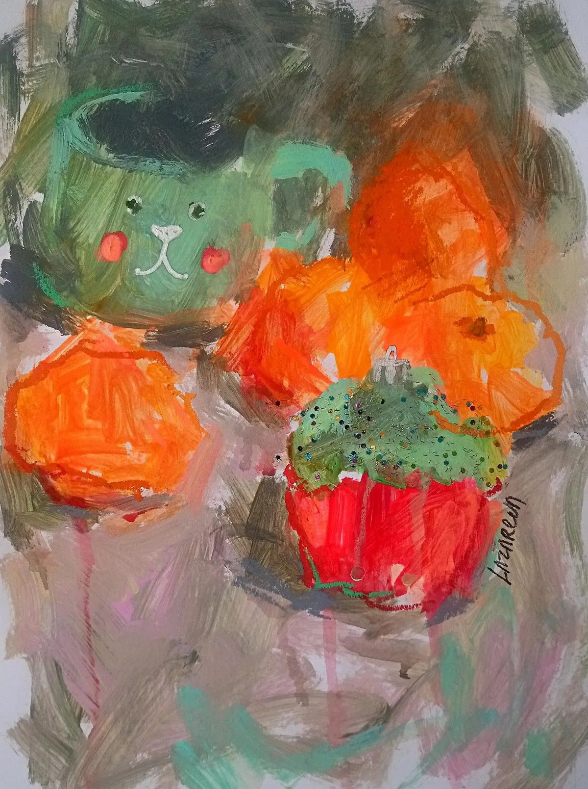 Sketch Tangerines#2, artwork by Valerie Lazareva