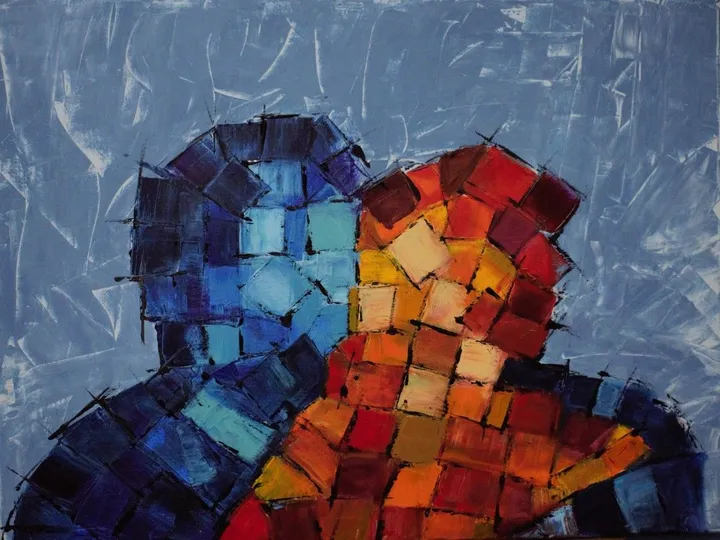 anonymous lovers, œuvre de Magdalena Wozniak-Melissourgaki