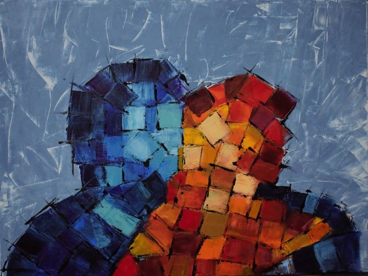 anonymous lovers, œuvre de Magdalena Wozniak-Melissourgaki