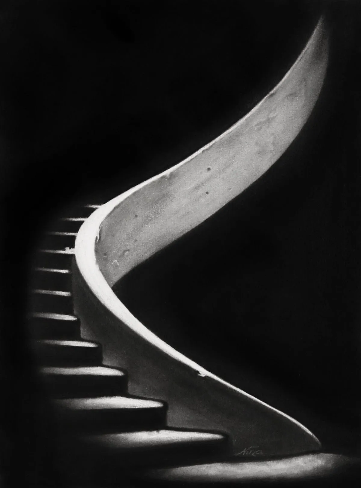 Les escaliers, artwork by Nina (Nadine Pillet)