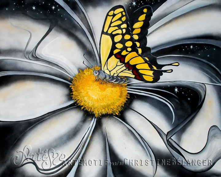 Maman Papillon, œuvre de Artémo par Christine Bélanger