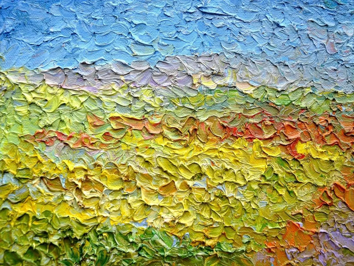 The steppe and the sky, artwork by Olga Bezhina