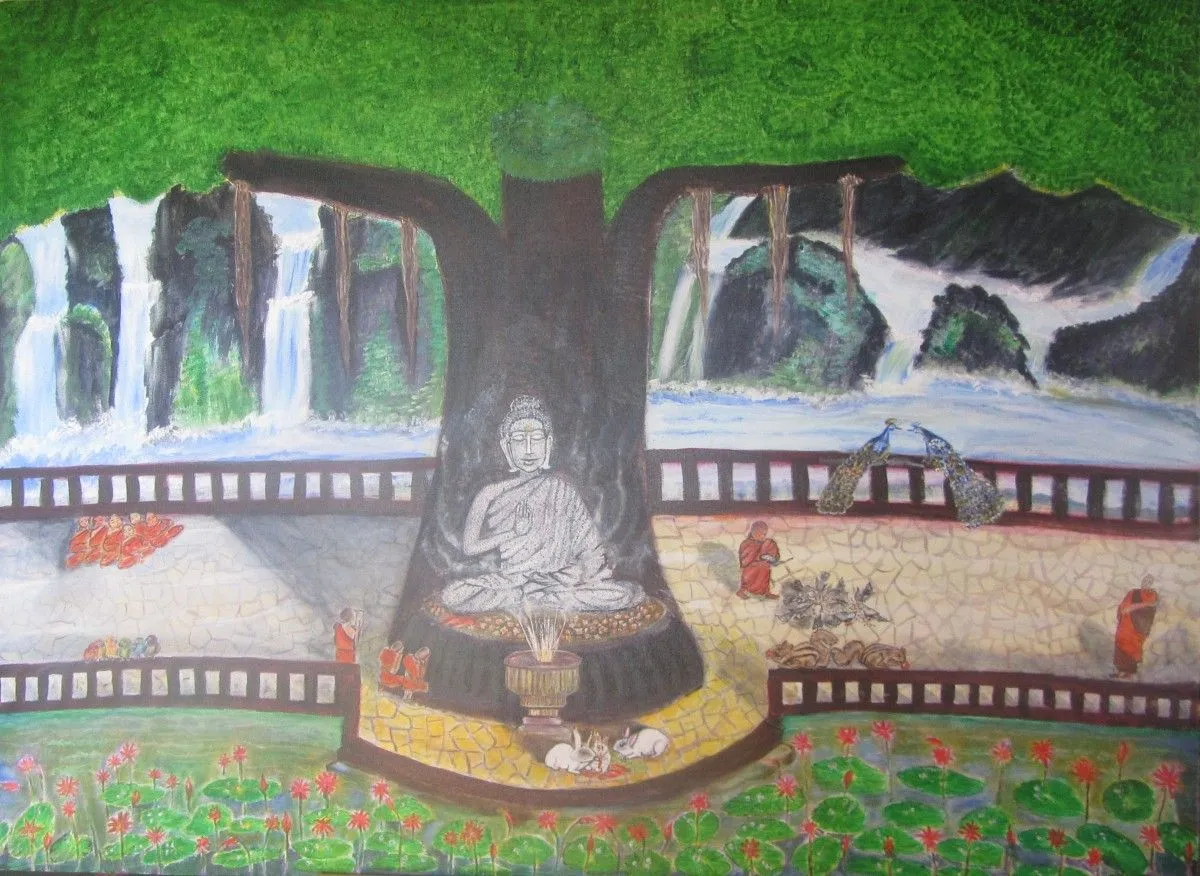 BUDDHAM - SHARNAM - GASCHAAMI, artwork by Jagan Mohan