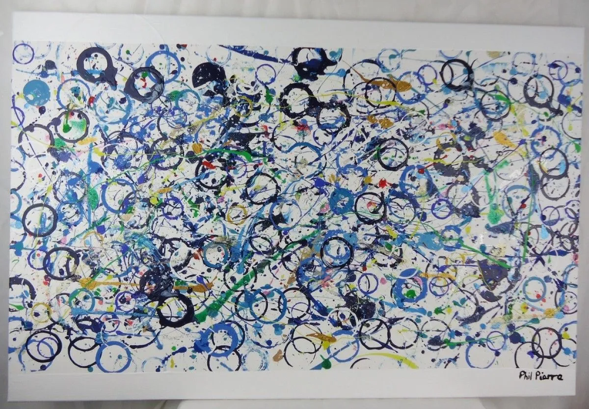 Blue Bubbles 046, artwork by Phil Pierre