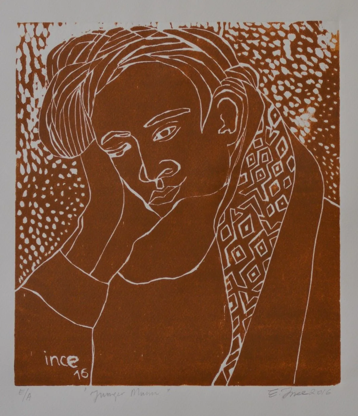 a young man who is dreaming, artwork by Ersin Lübbe-ince