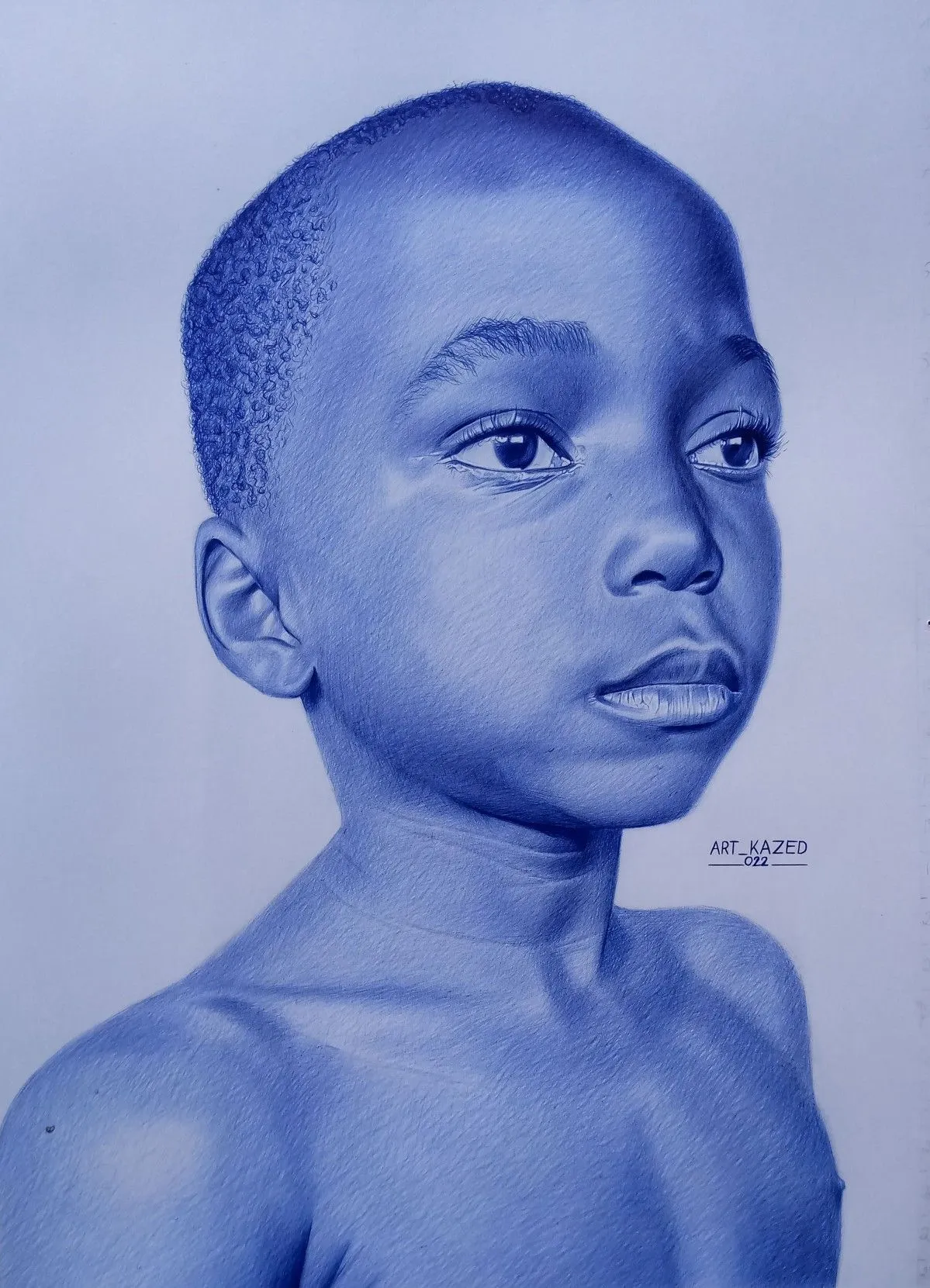 LE REGARD D'UN COURAGEUX, œuvre de Art Kazed