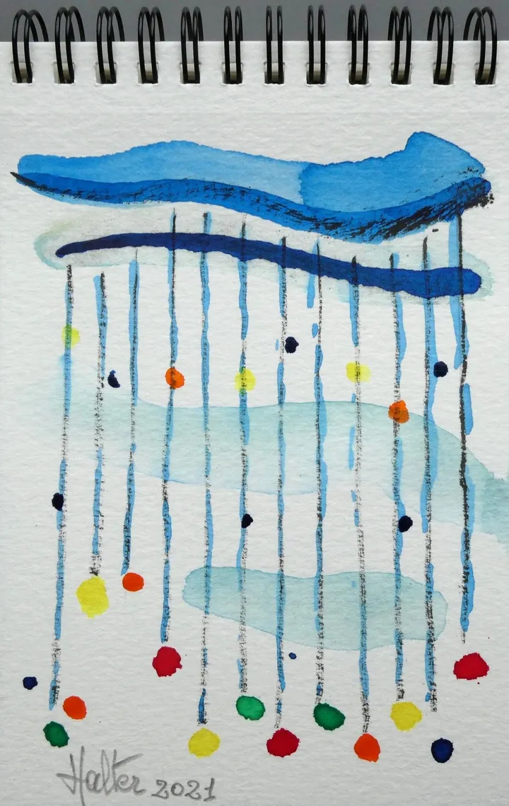 Jour de pluie, artwork by Alain HALTER