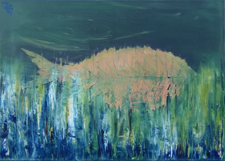 Green, artwork by Liga Dzene