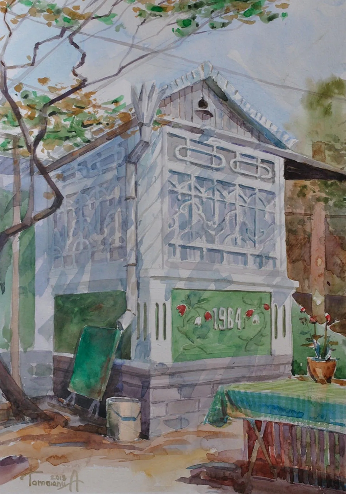green house, artwork by Anatolii TOMOIANU