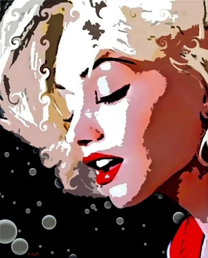 Marilyne une étoile dans l'univers, œuvre de Helene Richer