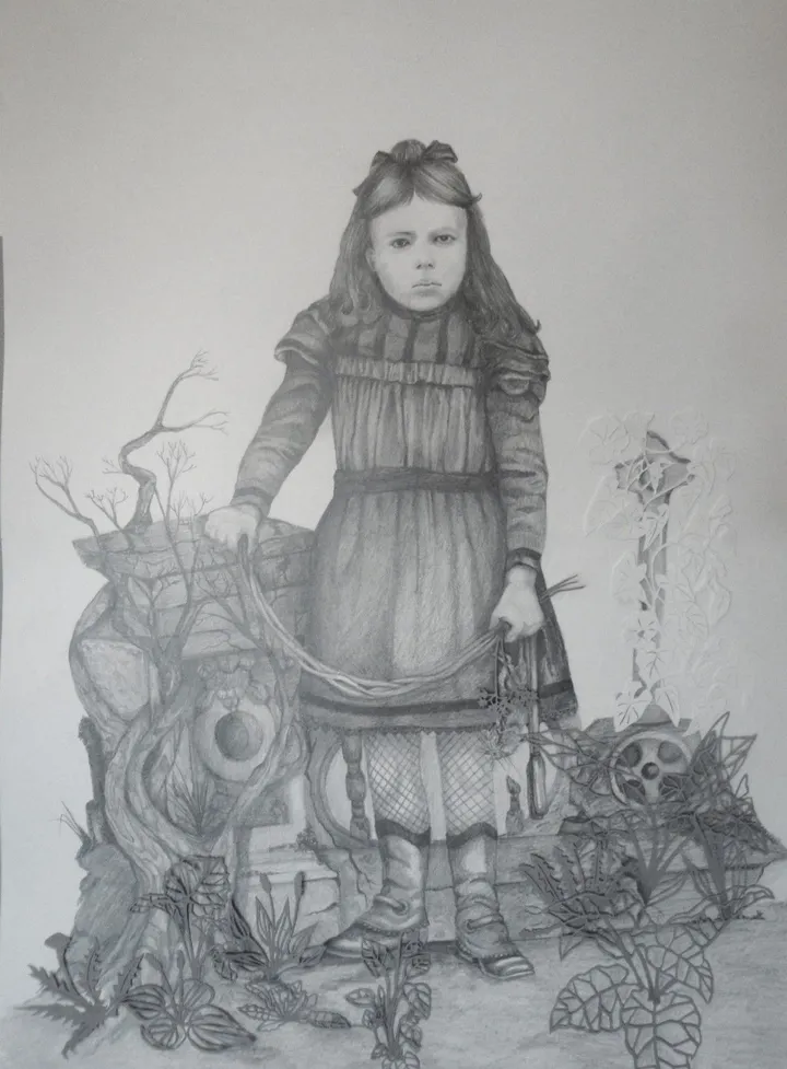petite fleur de cimetière au rat, artwork by Chloé Clim