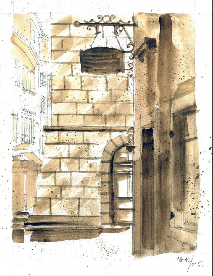 In the "BIg Ben's" shadow, artwork by Goran Martinovic