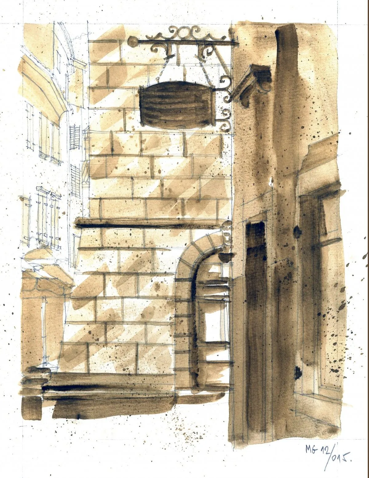 In the "BIg Ben's" shadow, artwork by Goran Martinovic