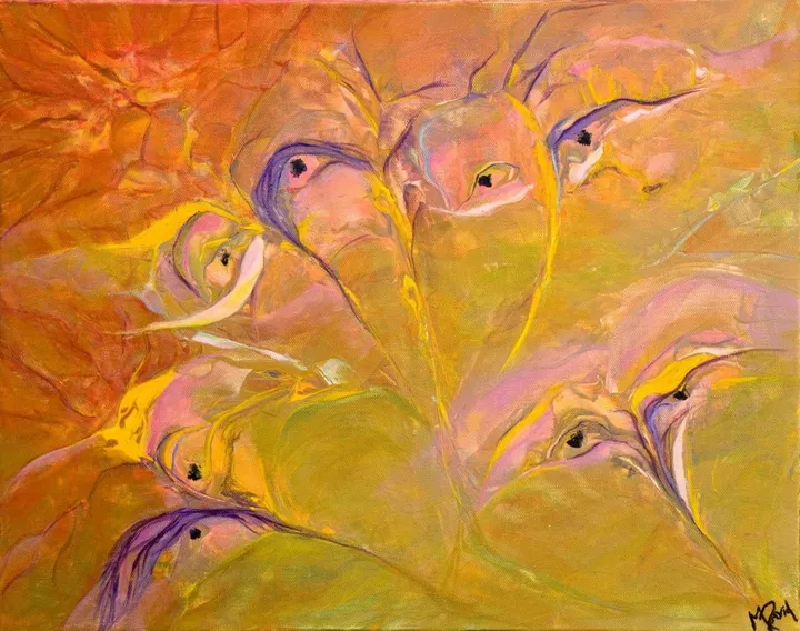 Les masques, œuvre de Michel David