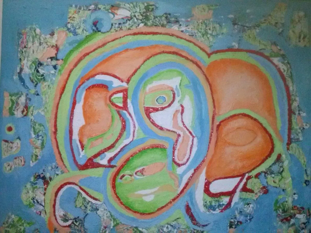 Le foetus, artwork by amina azhari