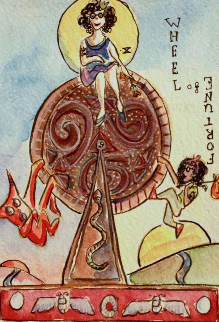 The wheel of fortune, artwork by Odette Kougea