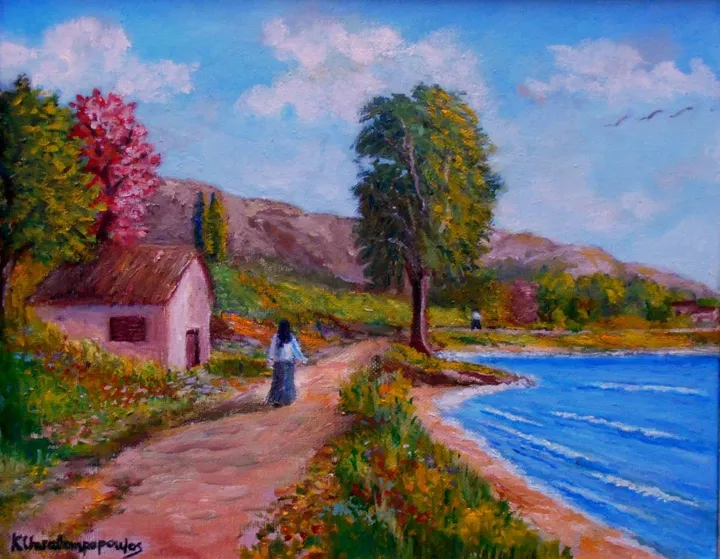 WALK BESIDE THE SEA, œuvre de Konstantinos Charalampopoulos