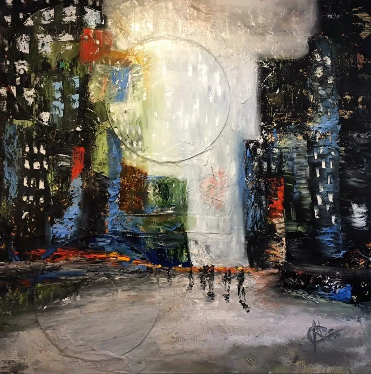 Snow City - Abstract city, œuvre de Mariam Qureshi