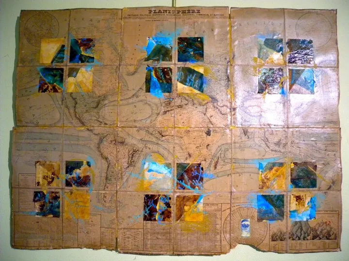 "... il était une fois,vue du ciel ...", œuvre de micheline duvivier