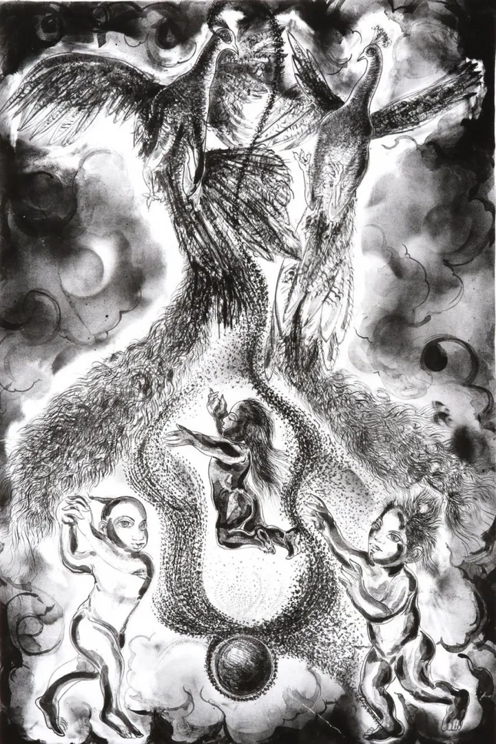 Peacock the Blessings, artwork by Artist Sanjay