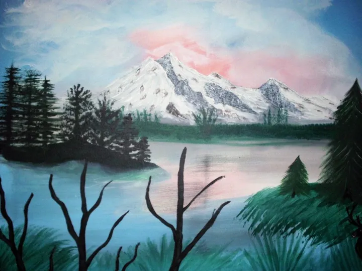 Au bord du lac, artwork by Viviane RINCK