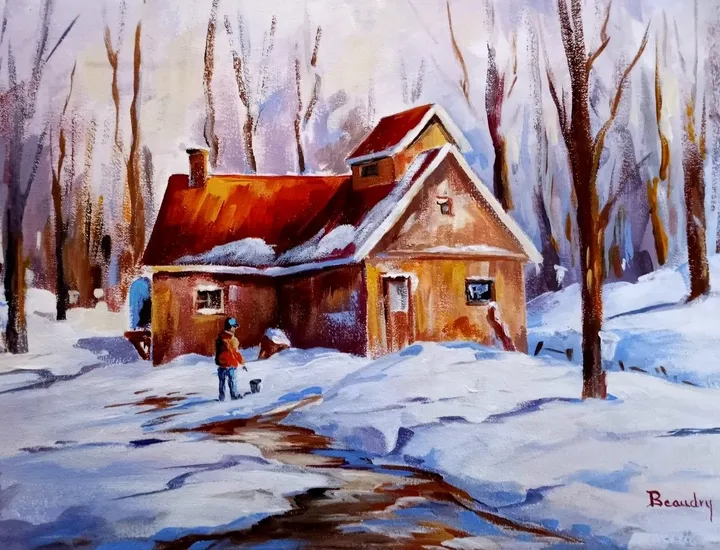 Quand l' hiver tarde à passer, artwork by France Beaudry