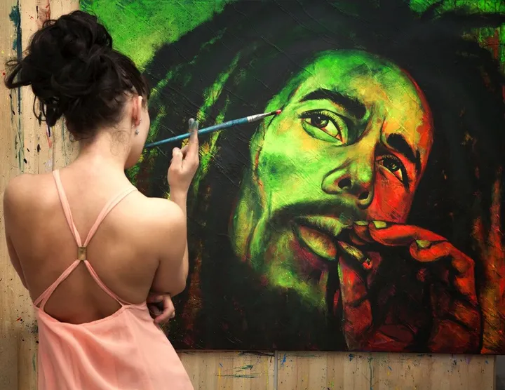 Bob Marley -Anna Marija Bulka, œuvre de Anna Marija Bulka