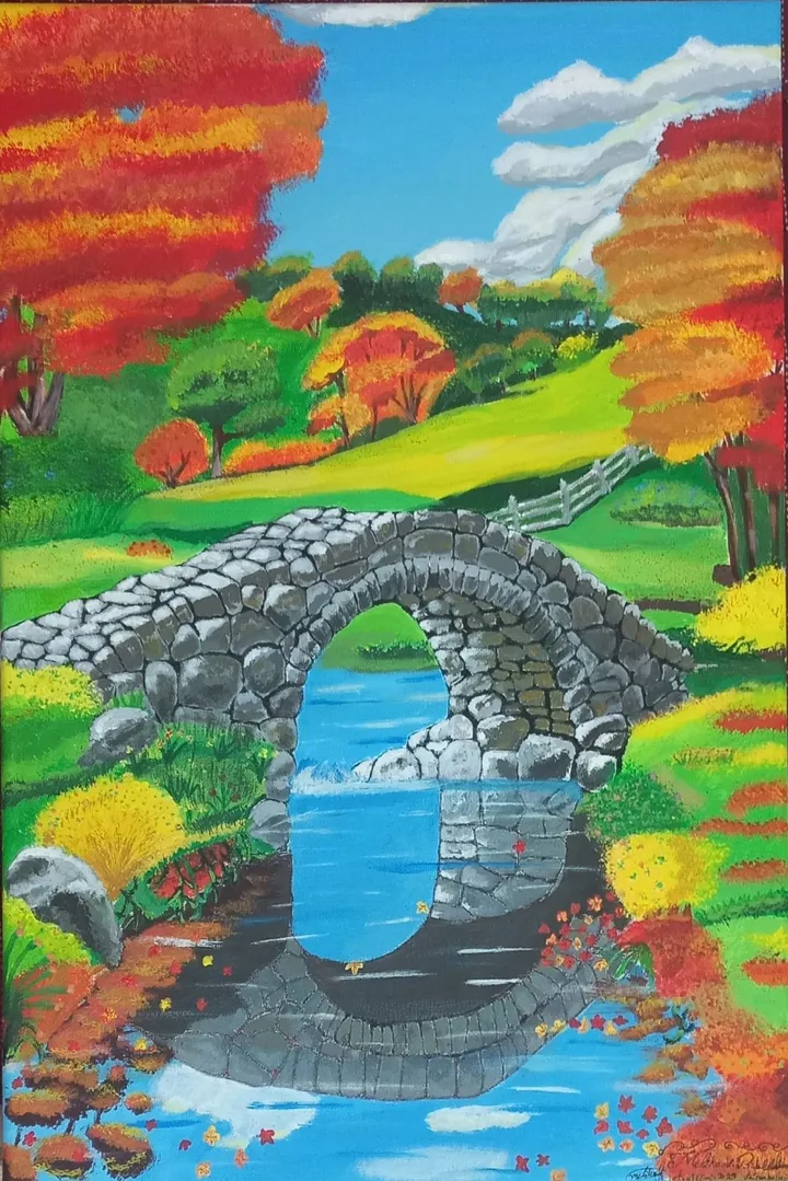 Autumn, Harmony of colors, artwork by Melika Sophia Bidollahkhani