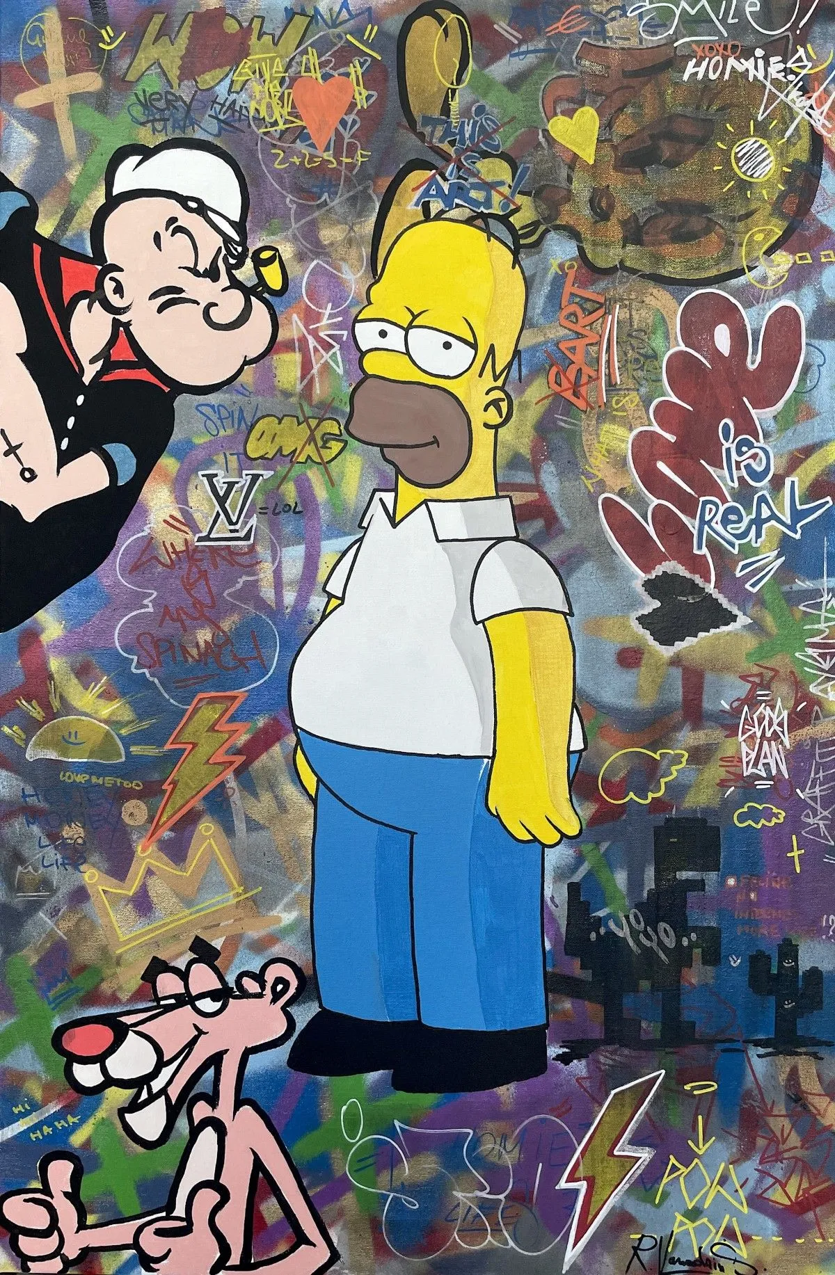 Tripping Homer, artwork by Rinalds Vanadzins