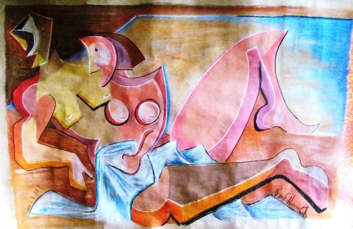 When your body approaches, artwork by Renzo Herrera